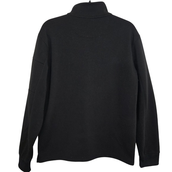 DKNY Men's 1/4 Zip Pullover Large Black Sweatshirt Sleeve Pocket Stretch Golf - Picture 2 of 12